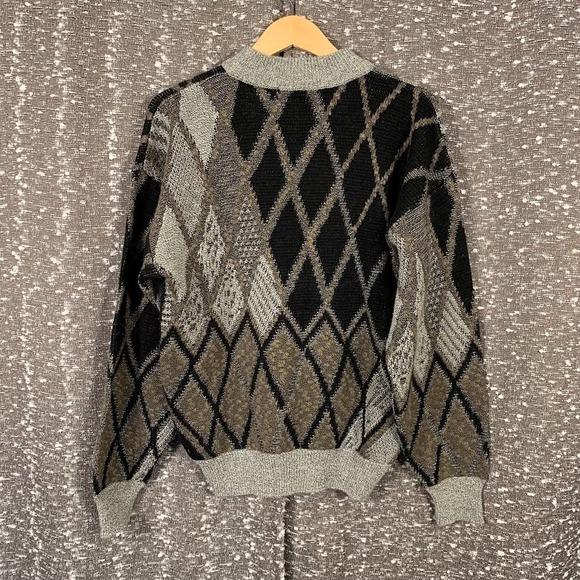 Vintage Men's Wool Blend Sweater Pacific Club By Nak Size L Acrylic Pullover - Picture 8 of 9